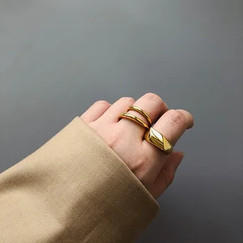 Amaiyllis Minimalist Irregular Open Ring Geometric Lines Gold Rings Personality Temperament Jewelry For Women Party Decorations
Amaiyllis Minimalist Irregular Open Ring Geometric Lines Gold Rings Personality Temperament Jewelry For Women Party Decorations