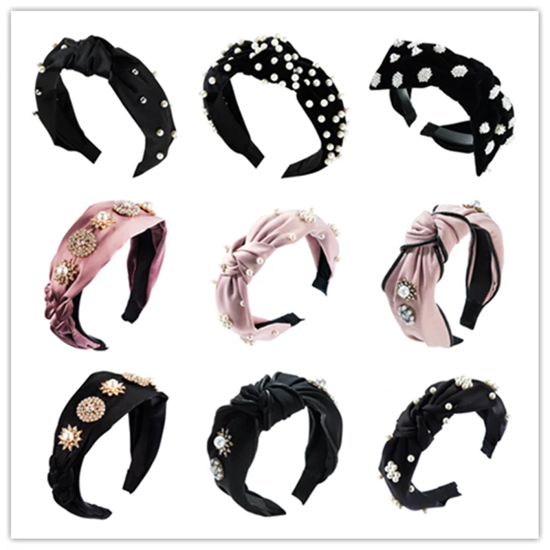 New Ladies Solid Color Center Knot Wide Hair Band with Artificial Pearl Knotted Fashion Temperament Headband Hair Accessories
New Ladies Solid Color Center Knot Wide Hair Band with Artificial Pearl Knotted Fashion Temperament Headband Hair Accessories