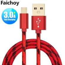 Gute 1 M/2 M Micro USB Kabel Schnelle Ladekabel Micro USB 3A für Samsung Huawei Xiaomi Redmi LG telefon Ladegerät Kabel Microusb Schnur(China)