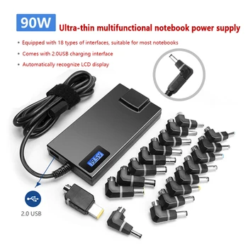 Multifunctional Universal Power Adapter 90W 2.0 USB Charger Automatically Recognizes 18 Connectors of LCD Screen For Samsung LG
Multifunctional Universal Power Adapter 90W 2.0 USB Charger Automatically Recognizes 18 Connectors of LCD Screen For Samsung LG