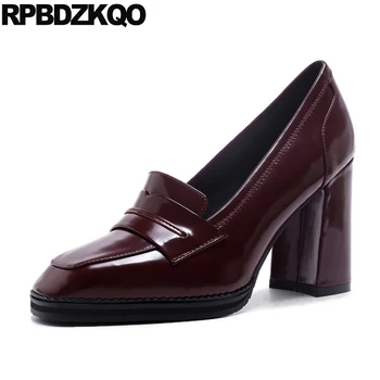 pumps italian 2019 size 4 34 chunky genuine leather square toe slip on wine red patent brand designer shoes women high heels
pumps italian 2019 size 4 34 chunky genuine leather square toe slip on wine red patent brand designer shoes women high heels