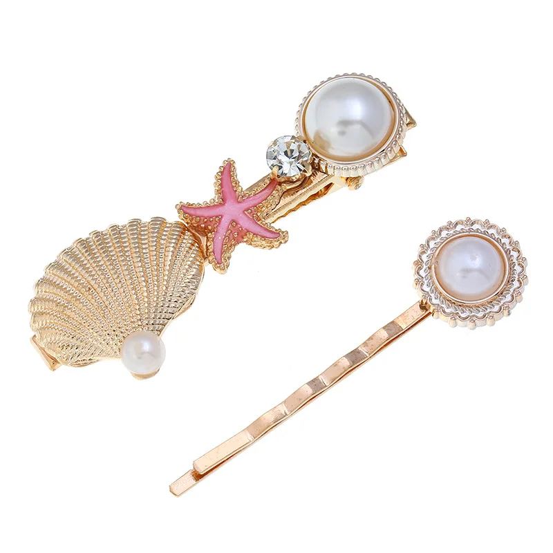 2019 Network Red Pearl Shell Barrettes Cute Korean-style Starfish Side Clip Wish New Style Long Clip Cross Border Hair Accessori
2019 Network Red Pearl Shell Barrettes Cute Korean-style Starfish Side Clip Wish New Style Long Clip Cross Border Hair Accessori