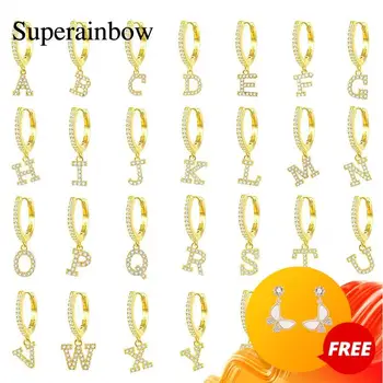 1pc 925 Sterling Silver Letters Hoop Earrings Initial A-Z Alphabet Letter Mirco CZ Gold Small Hoop Earings For Women SR-E150
1pc 925 Sterling Silver Letters Hoop Earrings Initial A-Z Alphabet Letter Mirco CZ Gold Small Hoop Earings For Women SR-E150