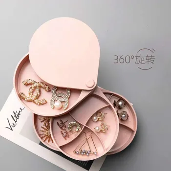 Rotating Necklace Earrings Earrings Ring Jewelry Storage Box Holder Small Exquisite Packing Hand Jewelry Multilayer Box
Rotating Necklace Earrings Earrings Ring Jewelry Storage Box Holder Small Exquisite Packing Hand Jewelry Multilayer Box