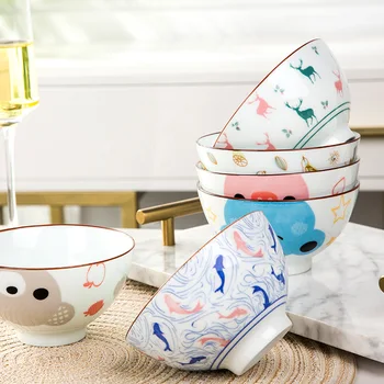 Home Supplies Creative Tableware Set Variety Optional Children's Ceramic Bowl Household Pattern Cartoon Rice Bowl 
Home Supplies Creative Tableware Set Variety Optional Children's Ceramic Bowl Household Pattern Cartoon Rice Bowl