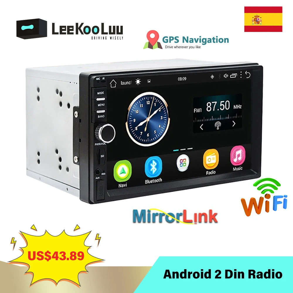 LeeKooLuu Android 2Din Car Radio 7" Autoradio MP5 Car Multimedia Player FM Radio Bluetooth Mirrolink Android 2 Din Radio Coche
LeeKooLuu Android 2Din Car Radio 7" Autoradio MP5 Car Multimedia Player FM Radio Bluetooth Mirrolink Android 2 Din Radio Coche