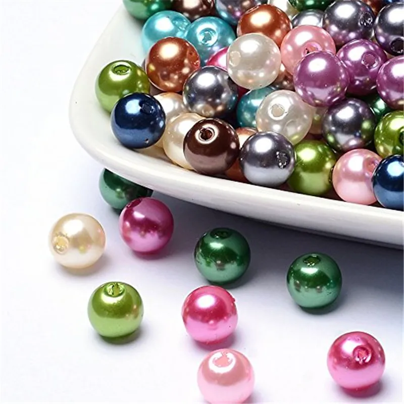 Бусины из искусственного жемчуга 5/6/8 мм F70 200 шт.|imitation pearl|round ballbeads beads |