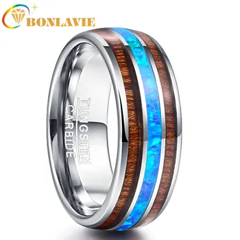 BONLAVIE 8mm 100% Tungsten Carbide Opal Rings Elegant Male Dome Acacia Koa Wood Rings For Men Wedding Bands Jewelry Lovers Gift
BONLAVIE 8mm 100% Tungsten Carbide Opal Rings Elegant Male Dome Acacia Koa Wood Rings For Men Wedding Bands Jewelry Lovers Gift