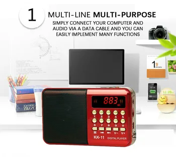 Digital Mini Radio Multifunctional FM Sound Recorder Insert Card RADk11 Radio Wireless Speakers Portable FM Radio Music Player
Digital Mini Radio Multifunctional FM Sound Recorder Insert Card RADk11 Radio Wireless Speakers Portable FM Radio Music Player