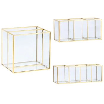 Nordic Gold Grid Glass Flip Storage Tank Box Luxury Modern Cosmetics Storage Box Container Micro-Landscape Flower Room
Nordic Gold Grid Glass Flip Storage Tank Box Luxury Modern Cosmetics Storage Box Container Micro-Landscape Flower Room