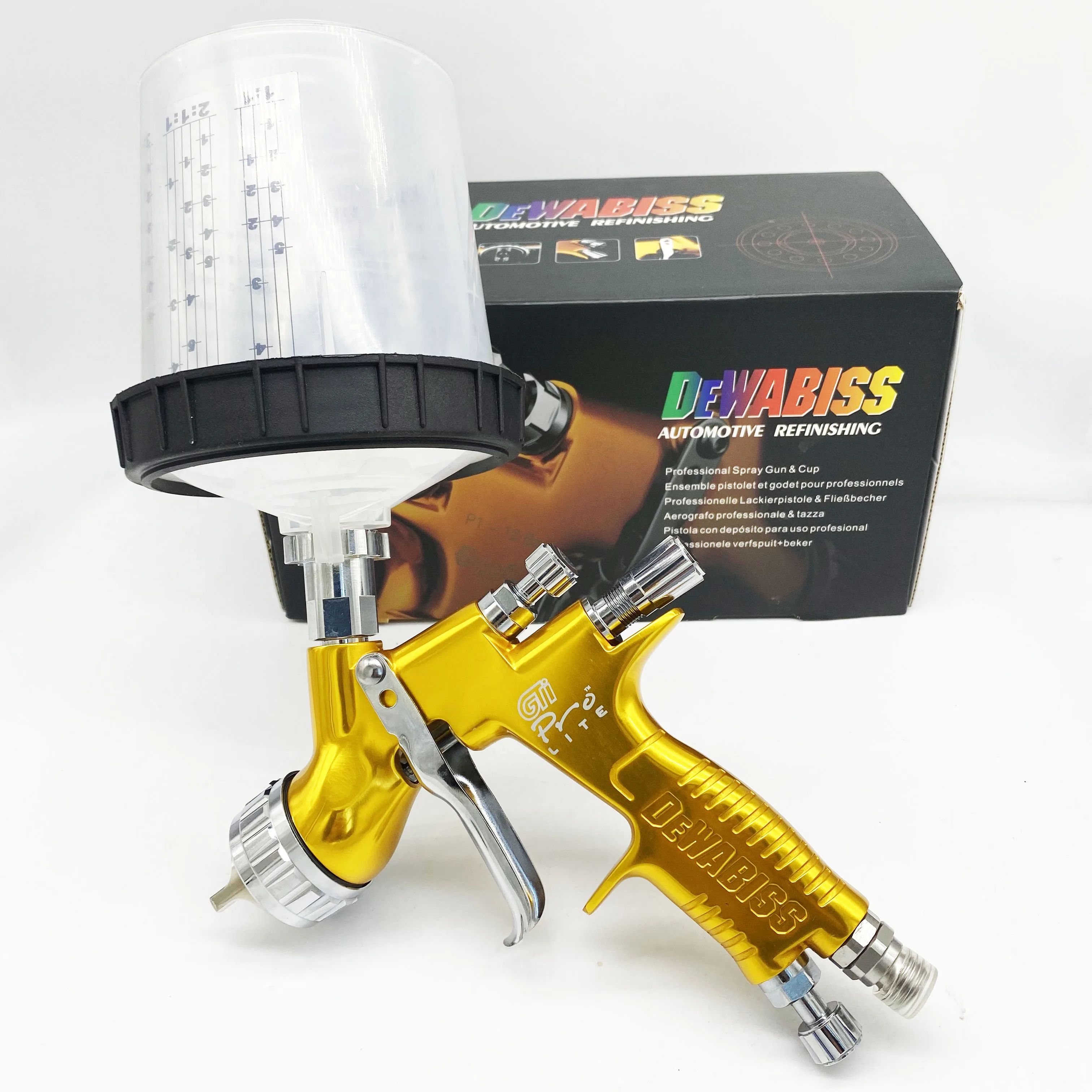 Gti Pro te20 1.2/1.3/1.8mm Spray gun with adapter and pps tank HVLP car painting tool for water based sprayer airbrush
Gti Pro te20 1.2/1.3/1.8mm Spray gun with adapter and pps tank HVLP car painting tool for water based sprayer airbrush