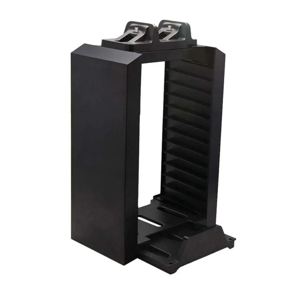 Black Color Game Disk Tower Vertical Stand for PS4 DualShock Controller Charging Dock Station for PlayStation 4 PRO Slim;
Black Color Game Disk Tower Vertical Stand for PS4 DualShock Controller Charging Dock Station for PlayStation 4 PRO Slim;