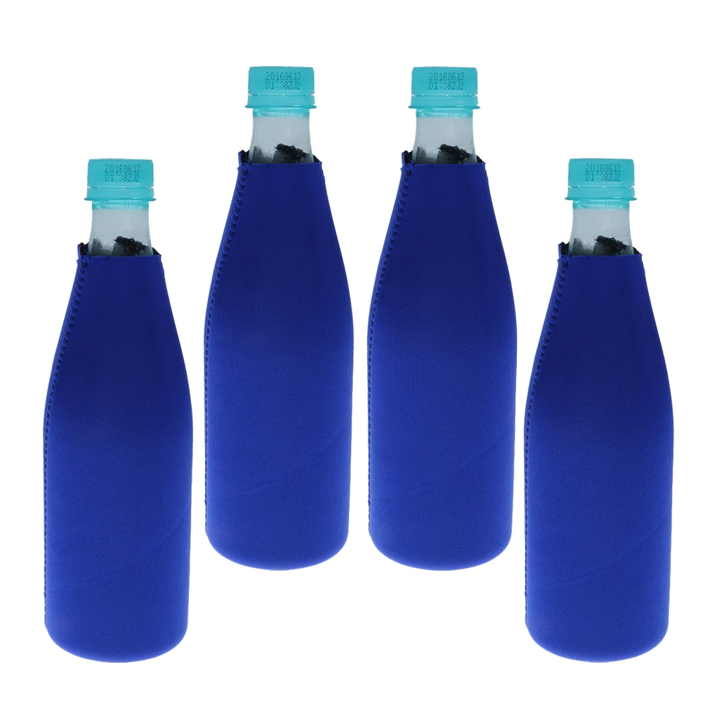 4pcs Beer Bottle Coolers with Zipper Neoprene Insulators Chilling Sleeves 4pcs Beer Bottle Coolers with Zipper Neoprene Insulators Chilling Sleeves