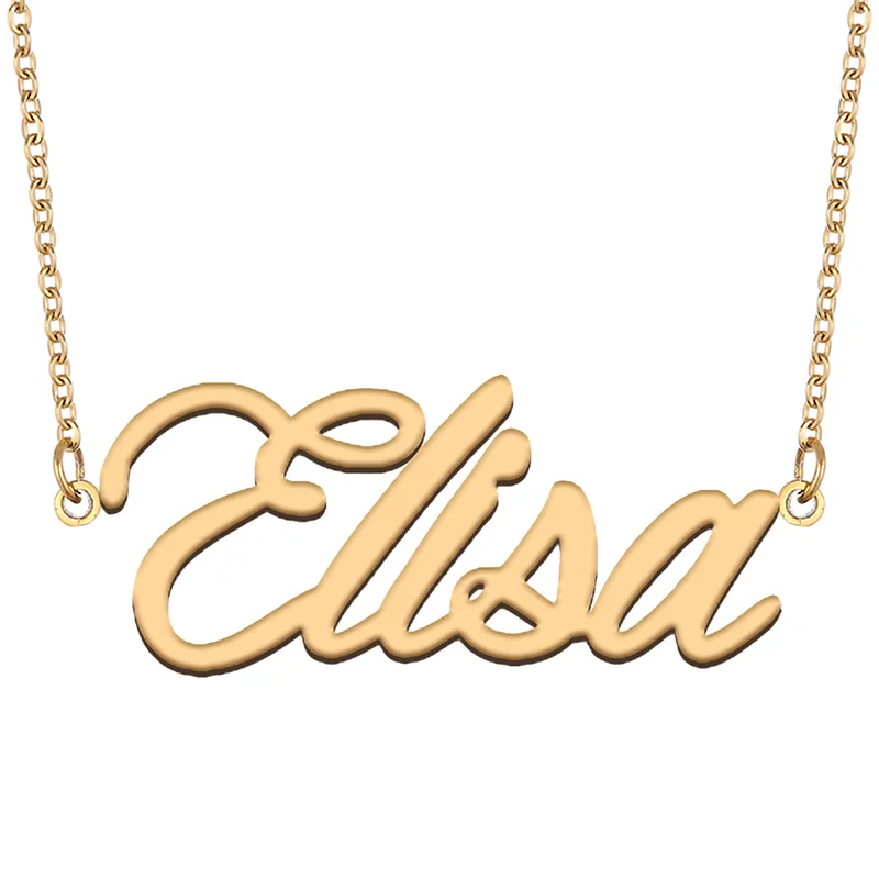 

Necklace with Name Elisa for His Her Family Member Best Friend Birthday Gifts on Christmas Mother Day Valentine's Day