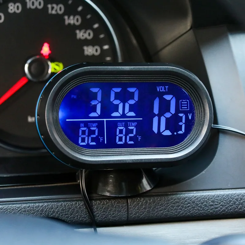 Car Thermometer Digital Clock Automobile Clock LED Lighted Auto Dual Temperature Gauge Voltmeter Voltage Tester
Car Thermometer Digital Clock Automobile Clock LED Lighted Auto Dual Temperature Gauge Voltmeter Voltage Tester