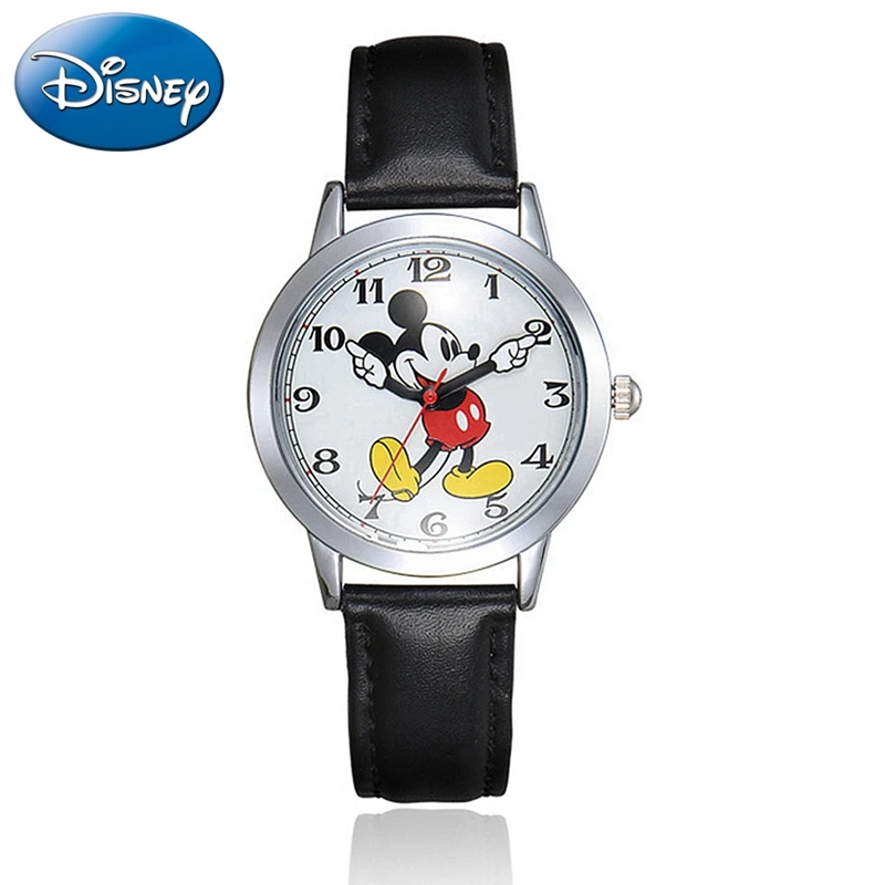 Часы наручные Disney Детские кварцевые модные детские Студенческие с кожаным