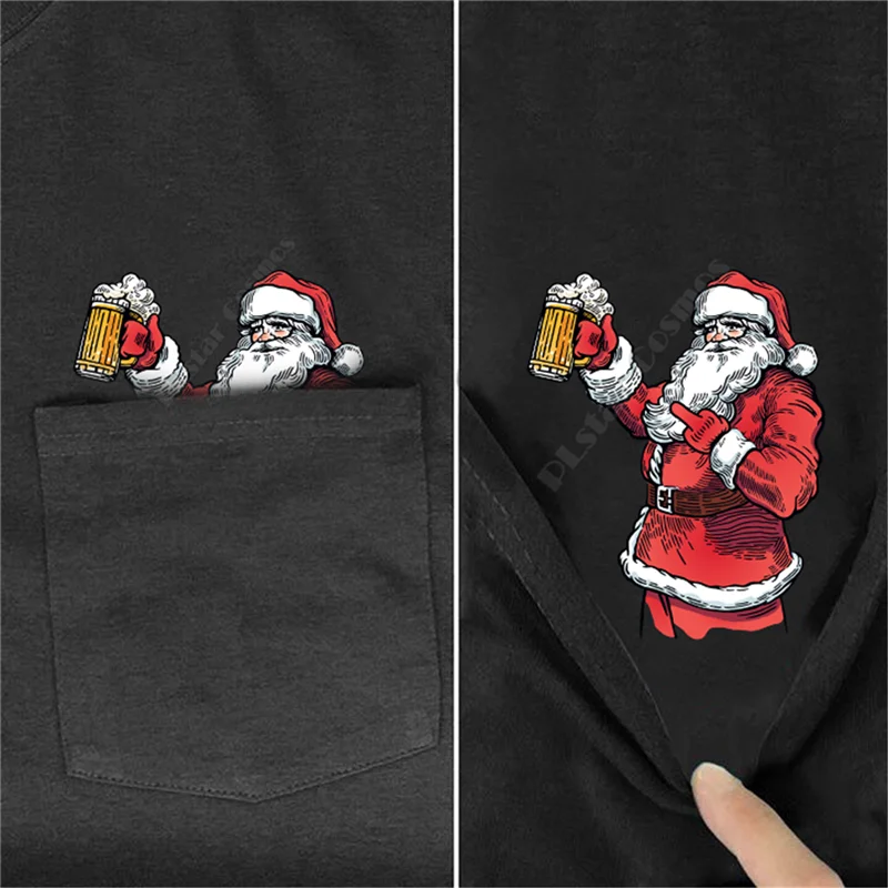 PLstar Cosmos T Shirt summer pocket Santa With Beer Funny printed t-shirt men for women shirts tops funny cotton black tees
PLstar Cosmos T Shirt summer pocket Santa With Beer Funny printed t-shirt men for women shirts tops funny cotton black tees