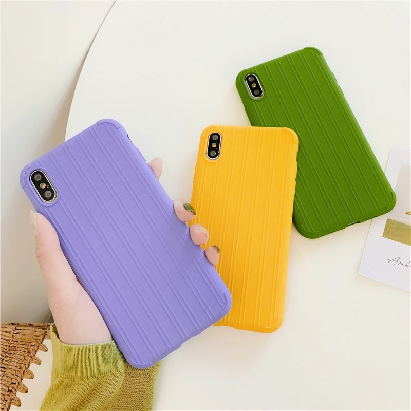 Luxury Solid Stripe Phone Case for Iphone X Xs Max Anti-shock Candy tpu Case for Iphone 6s 7 8plus Soft Back Cover Capa
Luxury Solid Stripe Phone Case for Iphone X Xs Max Anti-shock Candy tpu Case for Iphone 6s 7 8plus Soft Back Cover Capa