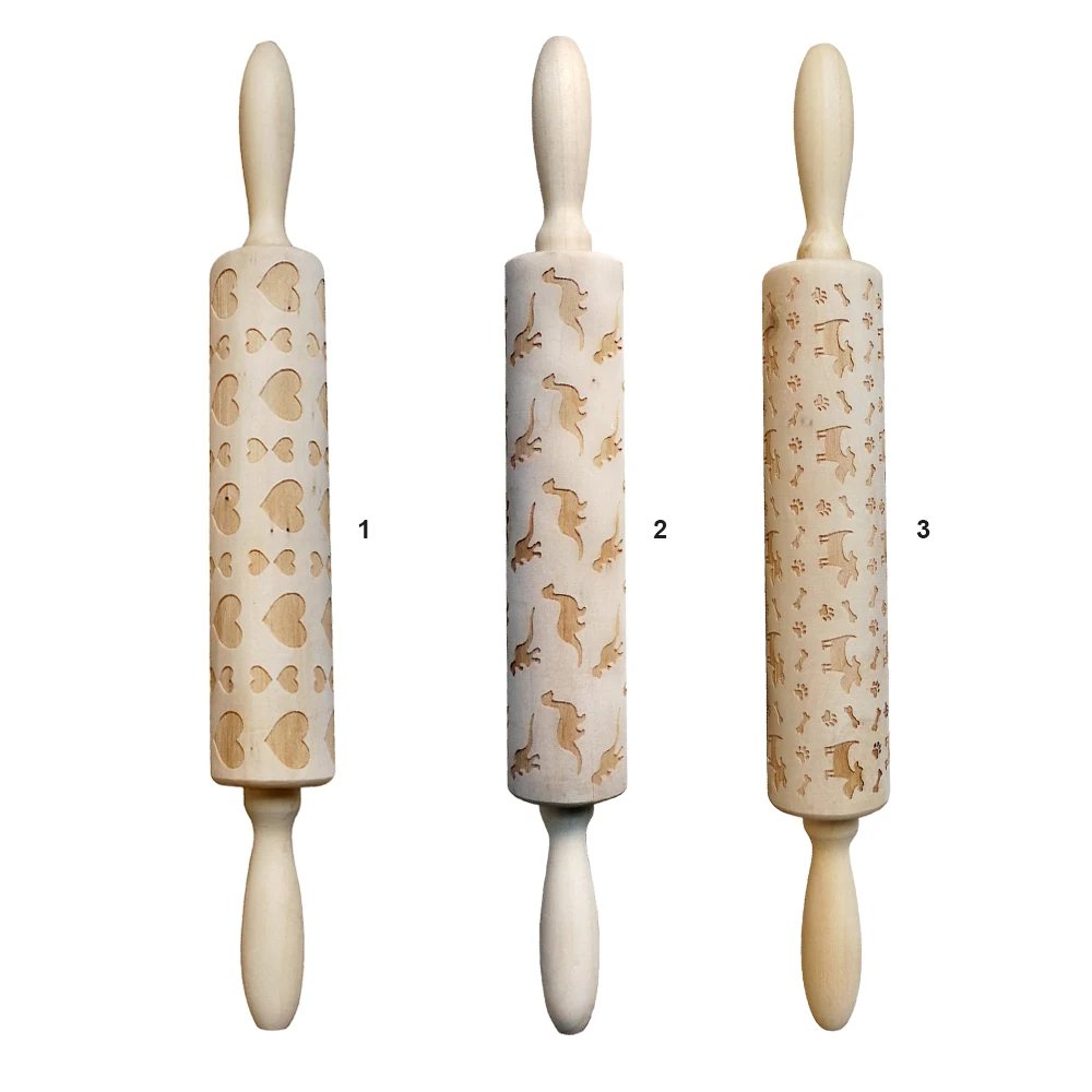 35cm Love Print Rolling Pin Rolling Pattern Sticks Cookies Biscuit Fondant Cake Dough Engraved Roller Three Kinds Of Patterns
35cm Love Print Rolling Pin Rolling Pattern Sticks Cookies Biscuit Fondant Cake Dough Engraved Roller Three Kinds Of Patterns