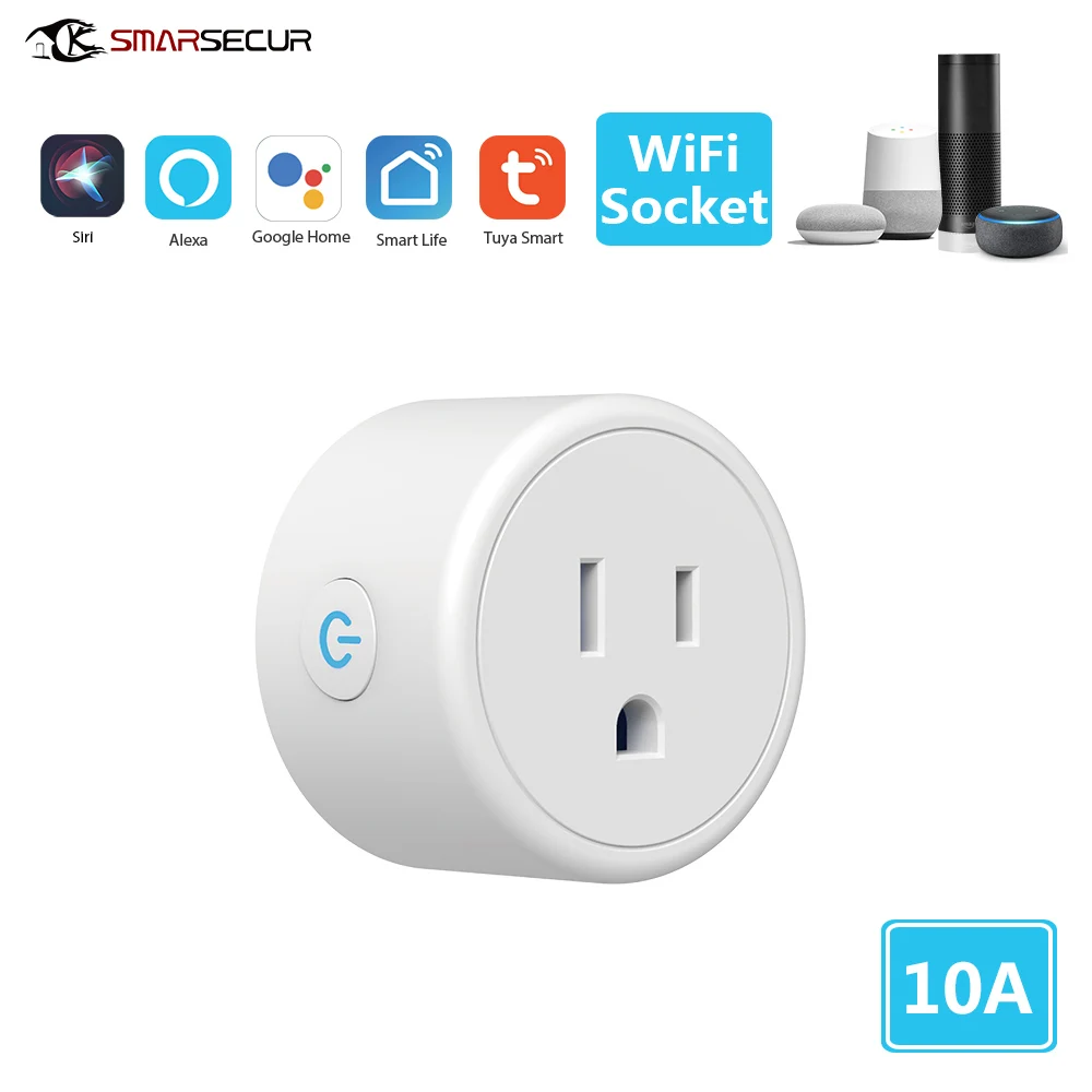 

WiFi Smart Plug Works with Alexa Google Home, Aoycocr Smart Outlet, No Hub Needed, Mini Socket Plugs