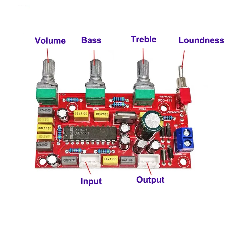 LM1036 OP-AMP HIFI предварительно усилитель предусилитель Регулятор громкости плата