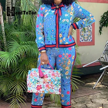 Fashion Floral Print Bow Design Casual Tops & Striped Slim Pants Set Spring Long Sleeve Women 2 Piece Set Outfits
Fashion Floral Print Bow Design Casual Tops & Striped Slim Pants Set Spring Long Sleeve Women 2 Piece Set Outfits