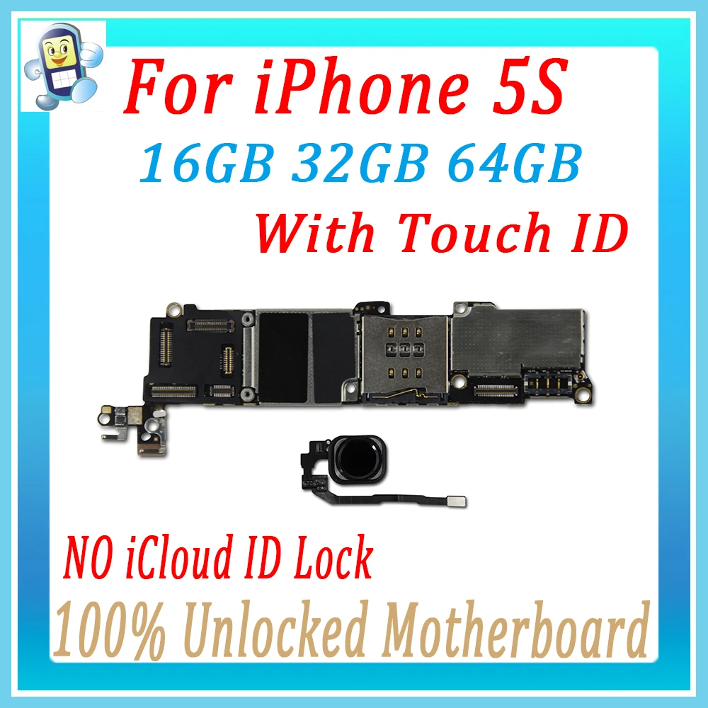 For iPhone 5S Unlocked Mainboard With / Without touch ID Logic Board Factory original Motherboard with IOS system Panel
For iPhone 5S Unlocked Mainboard With / Without touch ID Logic Board Factory original Motherboard with IOS system Panel