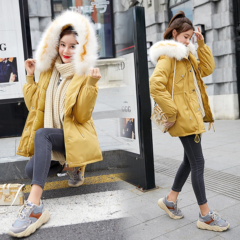 Fur Collar Down Winter Jacket Women Loose Short Down Coat Drawstring waist down cotton Jacket Thick Warm Down Parka
Fur Collar Down Winter Jacket Women Loose Short Down Coat Drawstring waist down cotton Jacket Thick Warm Down Parka