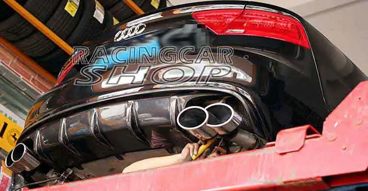 REAL CARBON FIBER MTM Rear Diffuser Fit For Audi A7 Non-Sline Bumper 2011-2014