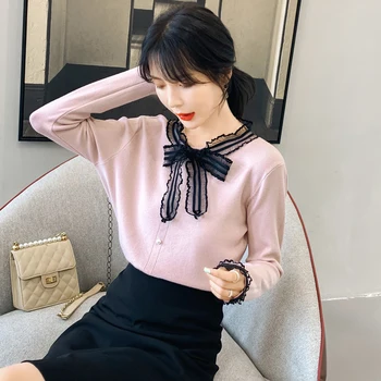 Spot scene shooting ~ new winter bowknot lace stitching render unlined upper garment sweater sweater jacket lady
Spot scene shooting ~ new winter bowknot lace stitching render unlined upper garment sweater sweater jacket lady