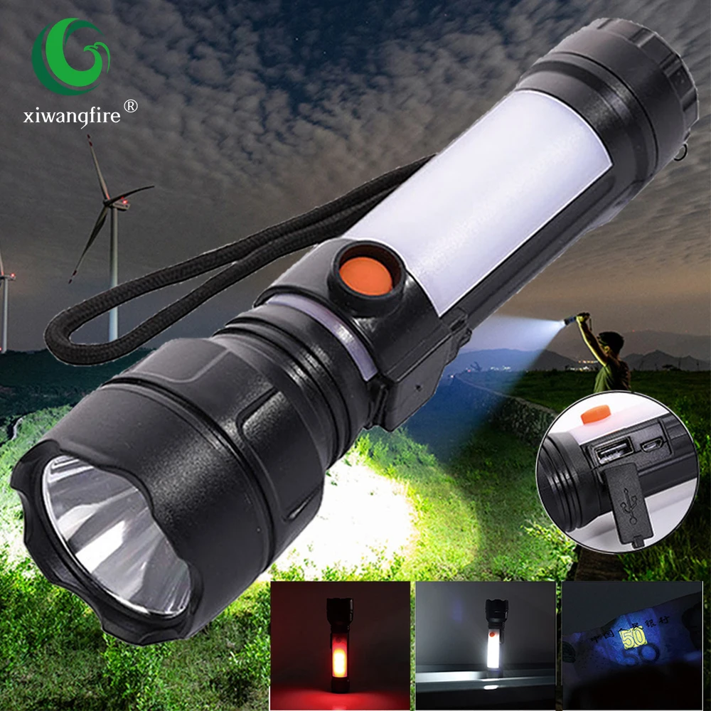 T6 LED Outdoor Flashlight Long-range Strong Light Searchlight Multifunctional Work Light ABS Magnetic Flashlight Torch Lighter
T6 LED Outdoor Flashlight Long-range Strong Light Searchlight Multifunctional Work Light ABS Magnetic Flashlight Torch Lighter