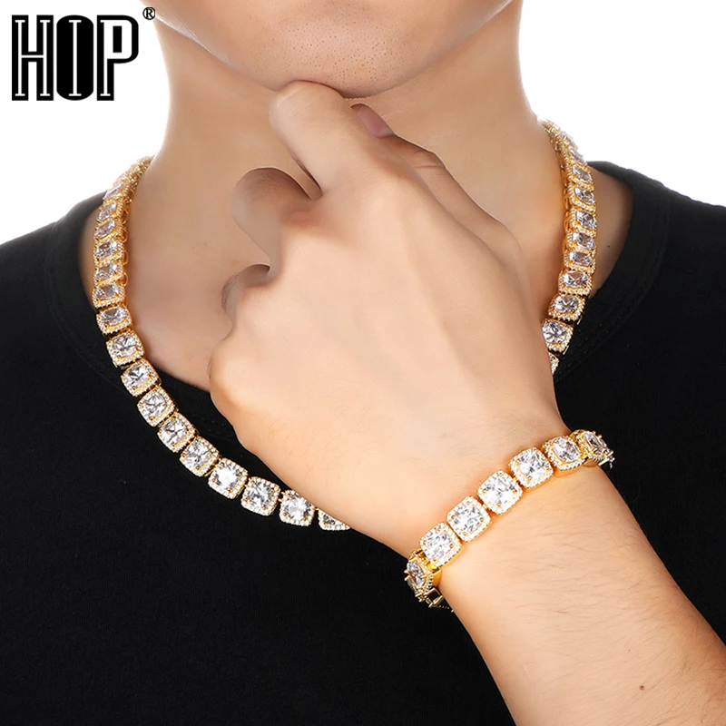 Hip Hop 10MM Bling Cubic Zirconia Iced Out Bracelet Necklace Geometric Square AAA CZ Stone Tennis Chain For Men Women Jewelry
Hip Hop 10MM Bling Cubic Zirconia Iced Out Bracelet Necklace Geometric Square AAA CZ Stone Tennis Chain For Men Women Jewelry