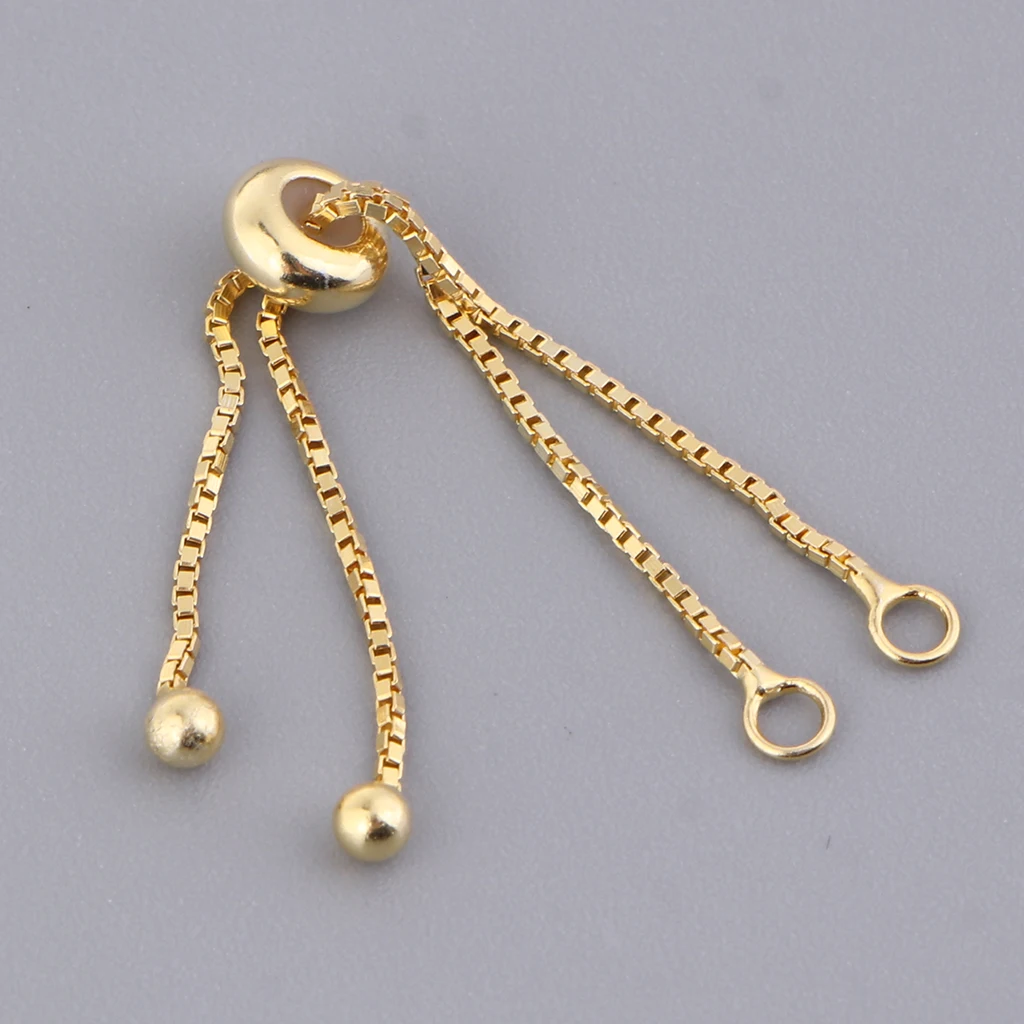 Prettyia S925 Silver Adjustable Slide Extender Chain For Bracelet 1.97inch Prettyia S925 Silver Adjustable Slide Extender Chain For Bracelet 1.97inch