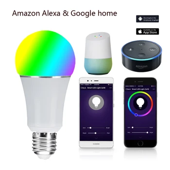 7W B22 E27 WiFi smart bulb LED light application operation Alexa Google assistant control wake up smart light night light
7W B22 E27 WiFi smart bulb LED light application operation Alexa Google assistant control wake up smart light night light