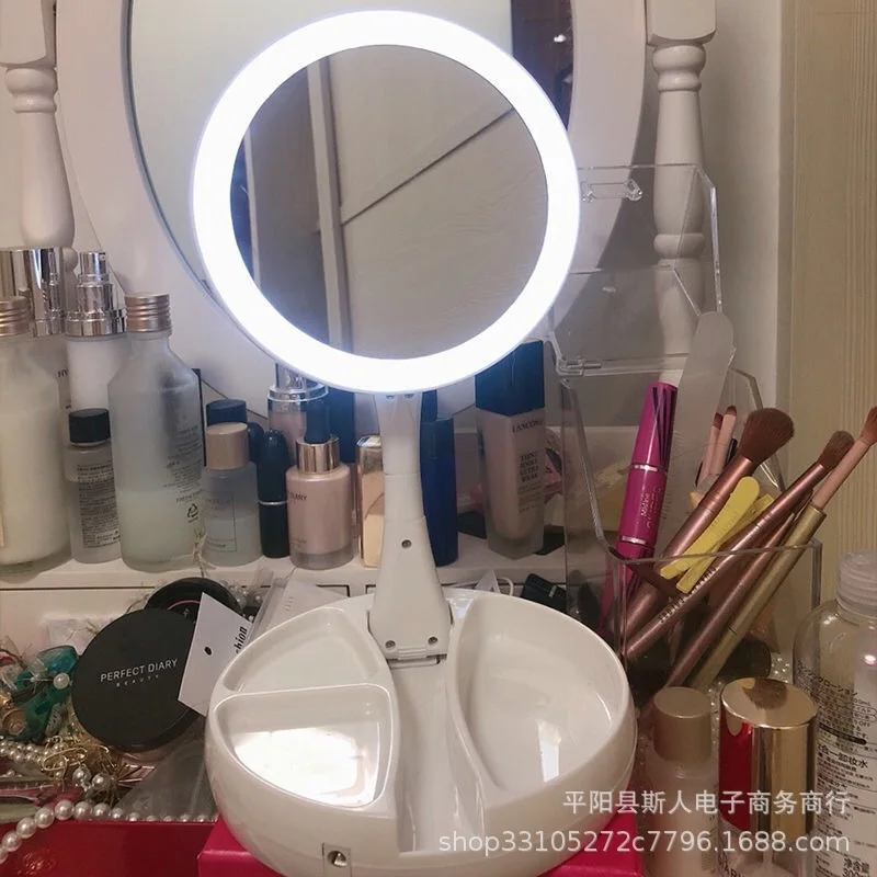 Magnifying Makeup Mirror With LED Light Cosmetic Mirrors Round Shape Desktop Vanity Mirror Double Sided Backlit Mirrors
Magnifying Makeup Mirror With LED Light Cosmetic Mirrors Round Shape Desktop Vanity Mirror Double Sided Backlit Mirrors