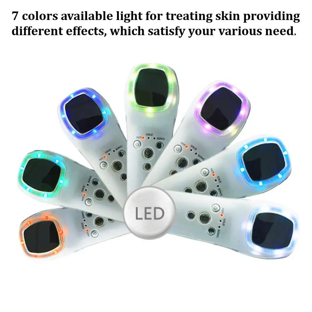 7 Color Ultrasonic LED Photon Skin Rejuvenation Light Therapy Face Lift Cleaner Anti Wrinkle SPA Facial Beauty Massager
7 Color Ultrasonic LED Photon Skin Rejuvenation Light Therapy Face Lift Cleaner Anti Wrinkle SPA Facial Beauty Massager