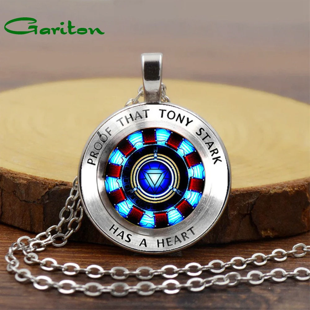 New Marvel Iron Man Tony Stark Arc Reactor Necklace Glass Cabochon Pendant The Avengers 4 Endgame Quantum Realm Film Souvenir
New Marvel Iron Man Tony Stark Arc Reactor Necklace Glass Cabochon Pendant The Avengers 4 Endgame Quantum Realm Film Souvenir