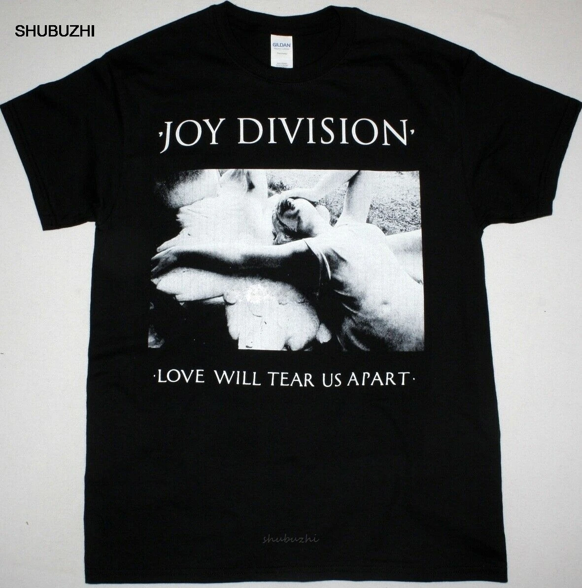 Мужская хлопковая футболка JOY DIVISION черная с надписью LOVE WILL TEAR US APART новый заказ в