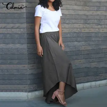 Celmia Women High Elastic Waist Palazzo Trousers Fashion Casual Loose Vintage Wide Leg Pants Asymmetric Pantalon Plus Size S-5XL
Celmia Women High Elastic Waist Palazzo Trousers Fashion Casual Loose Vintage Wide Leg Pants Asymmetric Pantalon Plus Size S-5XL