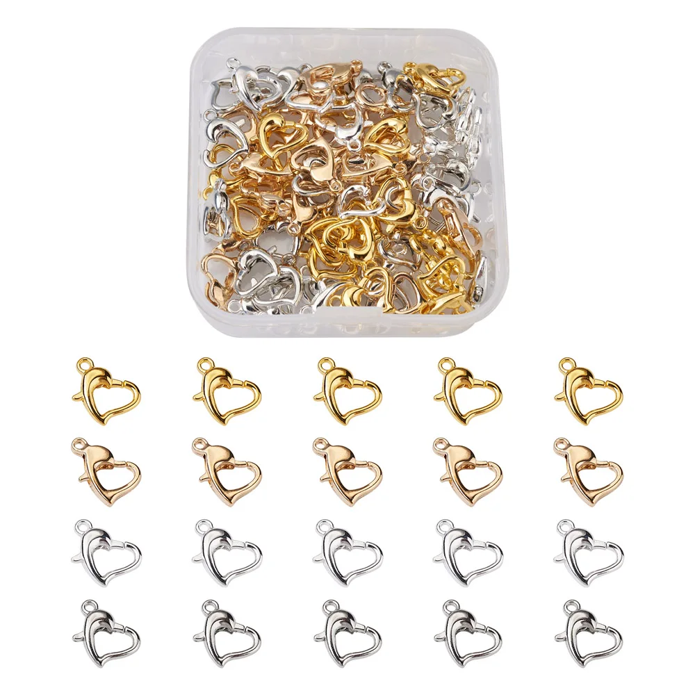 1Box Alloy Heart Shape Alloy Lobster Clasps Hooks for Necklace Bracelet Chain Connector DIY Fashion Jewelry Making Findings
1Box Alloy Heart Shape Alloy Lobster Clasps Hooks for Necklace Bracelet Chain Connector DIY Fashion Jewelry Making Findings