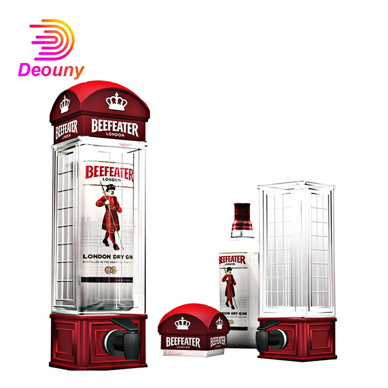 

DEOUNY Alcohol Dispenser Liquor Bottle Pourer Telephone Booth Beverage Dispenser Beer Creative Home Mini For A Bar Accessories