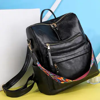 Retro Large Backpack Women PU Leather Rucksack Women's Knapsack Travel Backpacks Shoulder School Bags Mochila BackPack 
Retro Large Backpack Women PU Leather Rucksack Women's Knapsack Travel Backpacks Shoulder School Bags Mochila BackPack