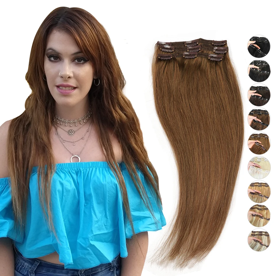 MRSHAIR Light Brown Clip in Hair Extensions 3 Clips Human Hair Extensions Hair Pieces Machine Remy 3pcs/lot 16 18 20 22 Inch
MRSHAIR Light Brown Clip in Hair Extensions 3 Clips Human Hair Extensions Hair Pieces Machine Remy 3pcs/lot 16 18 20 22 Inch