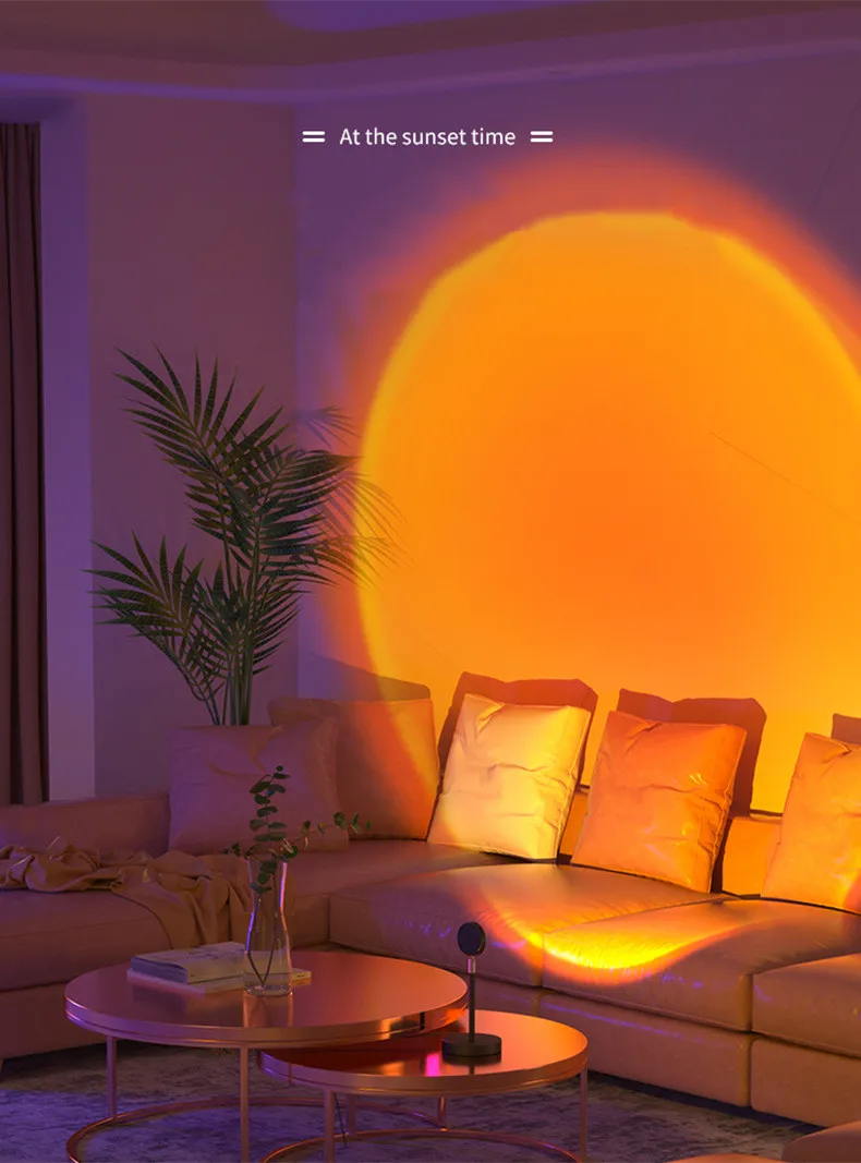 Generic Sunset Lamp APP Control 16 Colors RGB LED Projection Mood