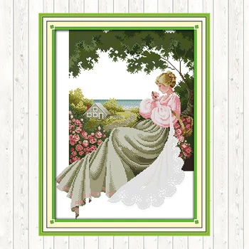 A Rose Garden Cross Stitch Kits DMC Floss Kit Embroidery Handmade Needlework Package 11CT 14CT Cross Stitch Set Wall Home Decor
A Rose Garden Cross Stitch Kits DMC Floss Kit Embroidery Handmade Needlework Package 11CT 14CT Cross Stitch Set Wall Home Decor