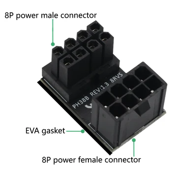ATX 8Pin Female to 8pin Male 180 Degree Angled Adapter for Desktops Graphics Card
ATX 8Pin Female to 8pin Male 180 Degree Angled Adapter for Desktops Graphics Card