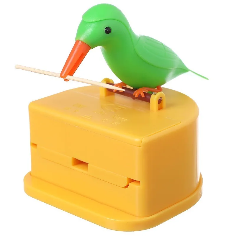 Cute Bird Pecking Toothpick Holder Box Pressing Intelligent Toothpick Tube Creative Automatic Pop-up Bird Toothpick Container
Cute Bird Pecking Toothpick Holder Box Pressing Intelligent Toothpick Tube Creative Automatic Pop-up Bird Toothpick Container