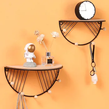 Retro Wooden Home Wall Mounted Shelf Metal Wire Hook Up Rack Storage Display Rack Small Ornaments Bedroom Living Room Stand
Retro Wooden Home Wall Mounted Shelf Metal Wire Hook Up Rack Storage Display Rack Small Ornaments Bedroom Living Room Stand