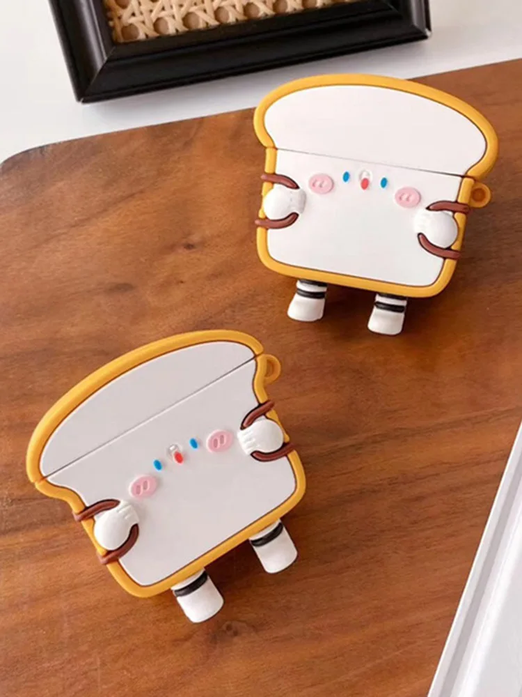 Cute Cartoon Toast Bacon Shaped Silicone Protector Soft Case Cover for Airpods 1 2 for AirPods Pro Charging Case
Cute Cartoon Toast Bacon Shaped Silicone Protector Soft Case Cover for Airpods 1 2 for AirPods Pro Charging Case