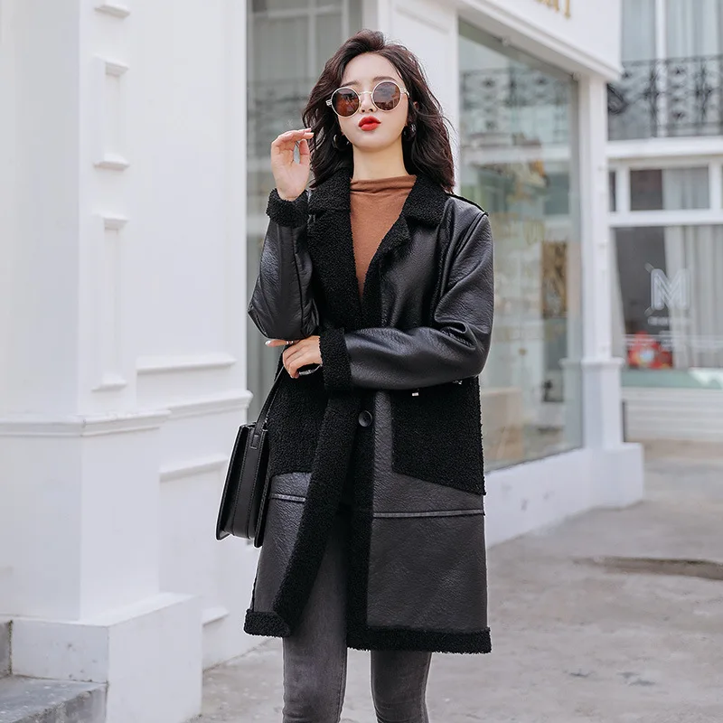 Fur Overcoat Women's Mid-length 2019 Winter New Style Korean-style Loose-Fit Sheep Shearing Pu Leather Coat Coat
Fur Overcoat Women's Mid-length 2019 Winter New Style Korean-style Loose-Fit Sheep Shearing Pu Leather Coat Coat